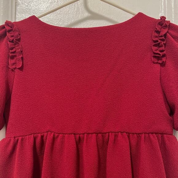 Girls Blush by US Angels Pouf Sleeve Tiered Ruffle Dress NWT Size 8 - Picture 7 of 12